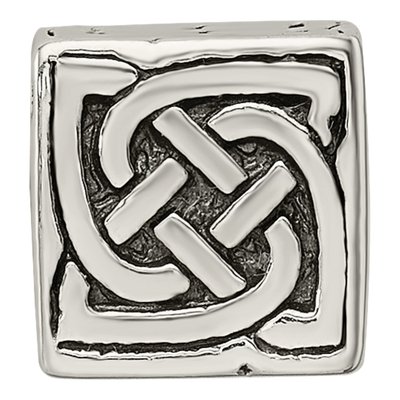 Sterling Silver Celtic Block Bead – view 5