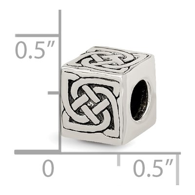Sterling Silver Celtic Block Bead – view 6