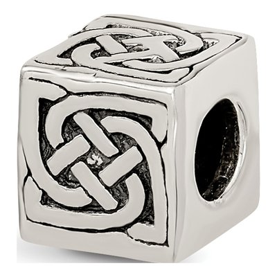 Sterling Silver Celtic Block Bead