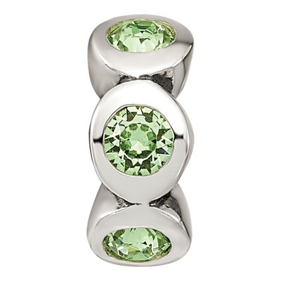 Sterling Silver Crystal August Bead – view 5