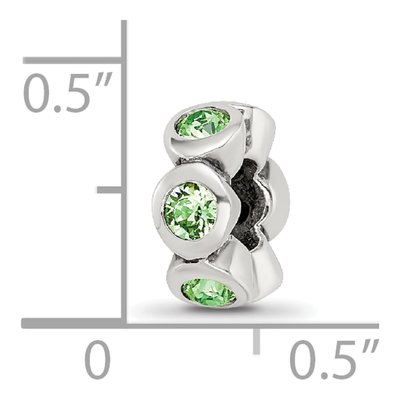 Sterling Silver Crystal August Bead – view 6