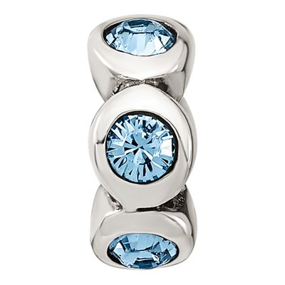 Sterling Silver Crystal December Bead – view 5