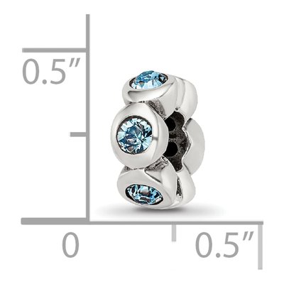 Sterling Silver Crystal December Bead – view 6