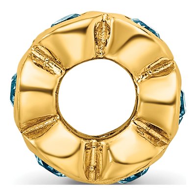 Gold-Plated Sterling Silver Crystal Bead – view 4