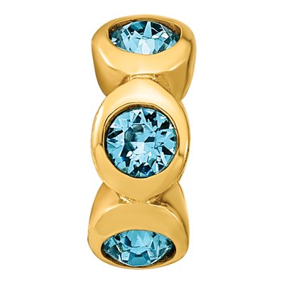 Gold-Plated Sterling Silver Crystal Bead – view 5