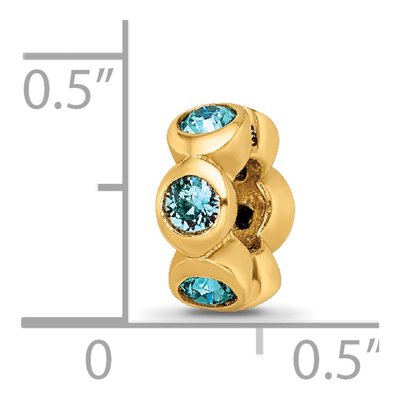 Gold-Plated Sterling Silver Crystal Bead – view 6
