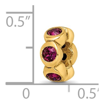 Gold-Plated Sterling Silver Crystal Bead – view 5