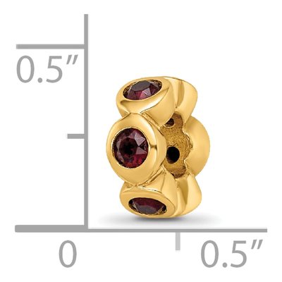 Gold-Plated Sterling Silver Crystal June Bead – view 6