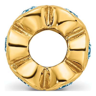 Gold-Plated Sterling Silver Crystal March Bead – view 4