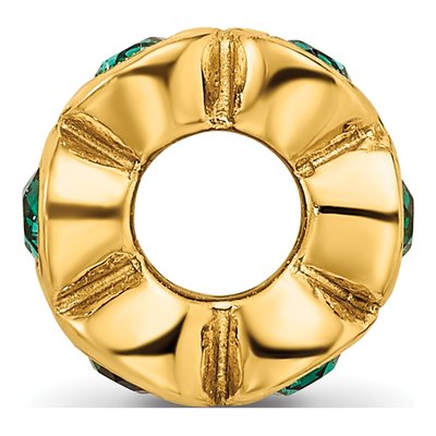 Gold-Plated Sterling Silver Crystal May Bead – view 4