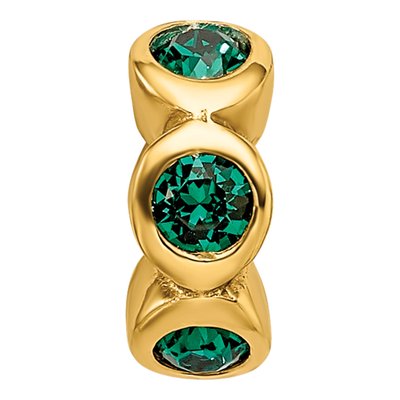 Gold-Plated Sterling Silver Crystal May Bead – view 5