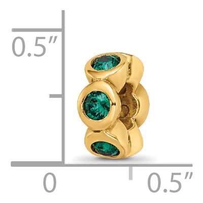 Gold-Plated Sterling Silver Crystal May Bead – view 6