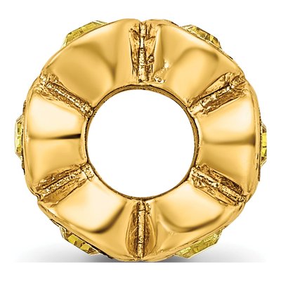 Gold-Plated Sterling Silver Crystal Nov Bead – view 4