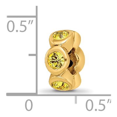 Gold-Plated Sterling Silver Crystal Nov Bead – view 6
