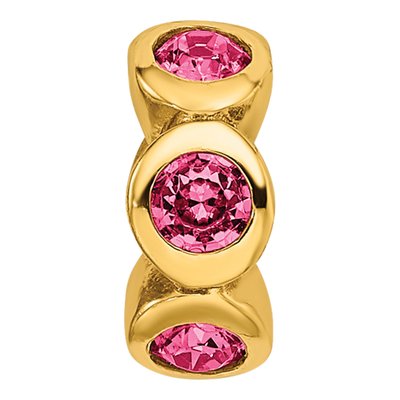 Gold-Plated Sterling Silver Crystal Bead – view 5