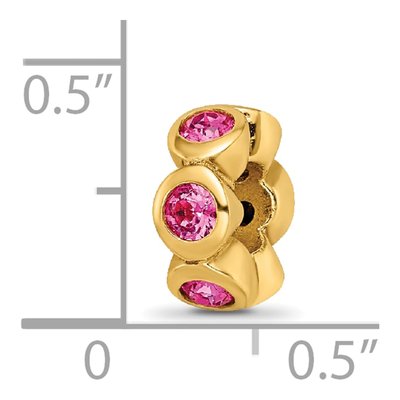 Gold-Plated Sterling Silver Crystal Bead – view 6