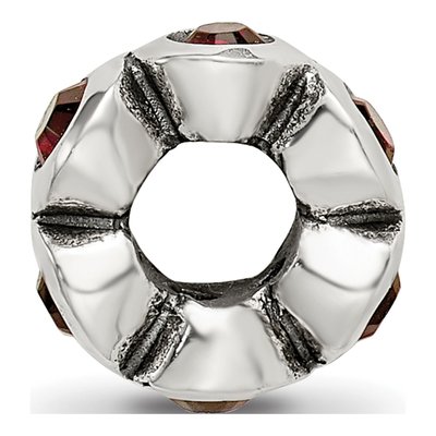 Sterling Silver Crystal January Birthstone Bead – view 4