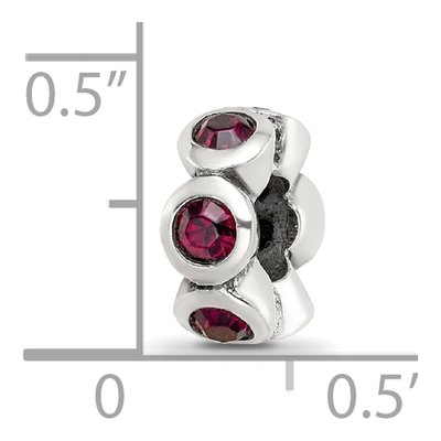 Sterling Silver Crystal June Birthstone Bead – view 6