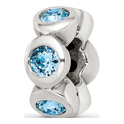 Sterling Silver Crystal March Bead