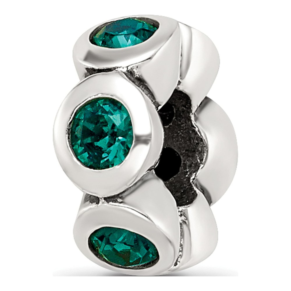 Sterling Silver Crystal May Birthstone Bead