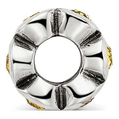 Sterling Silver Crystal November Birthstone Bead – view 4