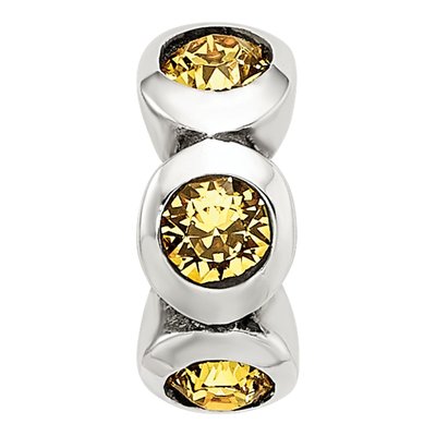 Sterling Silver Crystal November Birthstone Bead – view 5