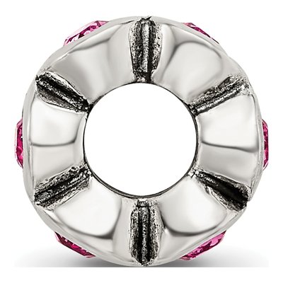 Sterling Silver Crystal October Birthstone Bead – view 4