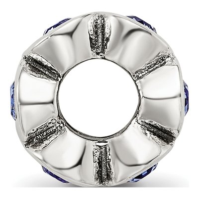 Sterling Silver Crystal September Birthstone Bead – view 4