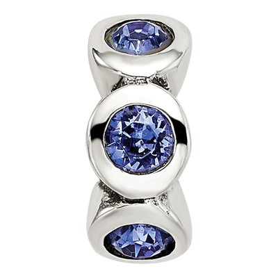 Sterling Silver Crystal September Birthstone Bead – view 5