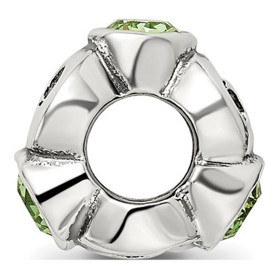 Sterling Silver Crystal August Bead – view 4