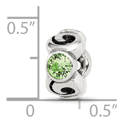 Sterling Silver Crystal August Bead – view 6