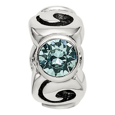 Sterling Silver Crystal December Bead – view 5