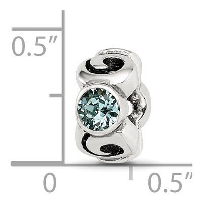 Sterling Silver Crystal December Bead – view 6