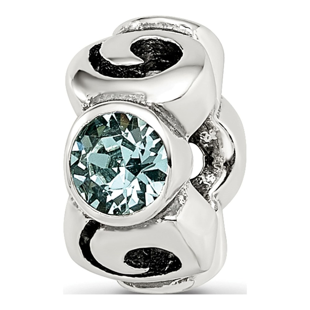 Sterling Silver Crystal December Bead