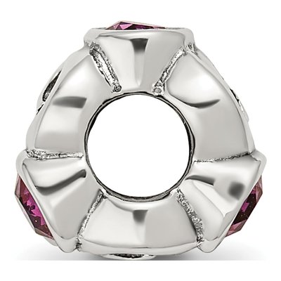 Sterling Silver Crystal February Birthstone Bead – view 4