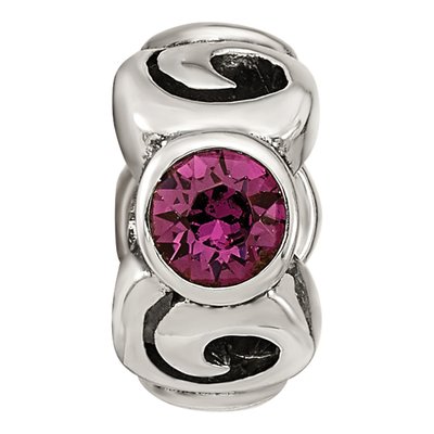 Sterling Silver Crystal February Birthstone Bead – view 5