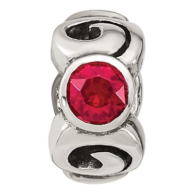 Sterling Silver Crystal January Bead – view 5