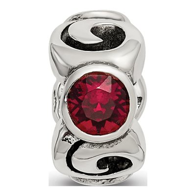 Sterling Silver Crystal January Bead – view 7