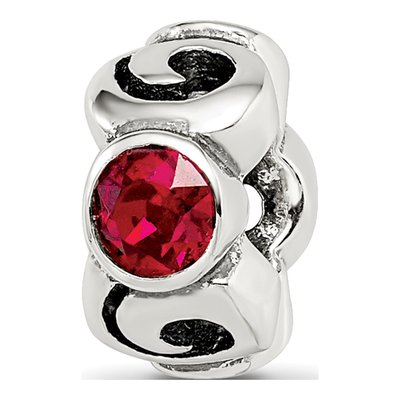 Sterling Silver Crystal January Bead