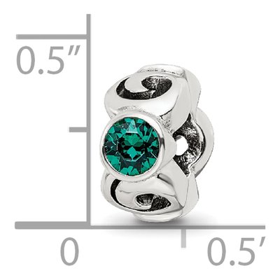 Sterling Silver Crystal May Birthstone Bead – view 6