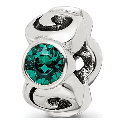 Sterling Silver Crystal May Birthstone Bead