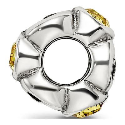 Sterling Silver Crystal Novem Birthstone Bead – view 4