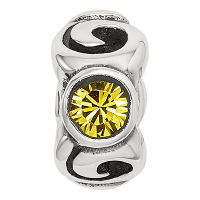 Sterling Silver Crystal Novem Birthstone Bead – view 5