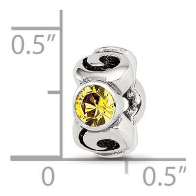 Sterling Silver Crystal Novem Birthstone Bead – view 6