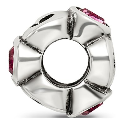 Sterling Silver Crystal October Bead – view 4