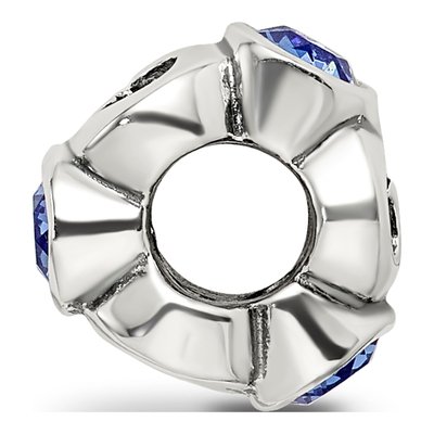 Sterling Silver Crystal September Birthstone Bead – view 4