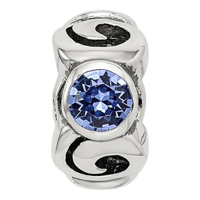 Sterling Silver Crystal September Birthstone Bead – view 5