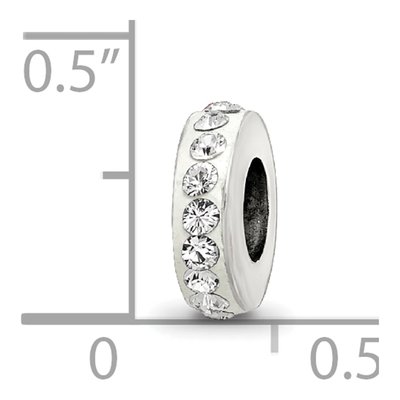 Sterling Silver Crystal April Bead – view 6