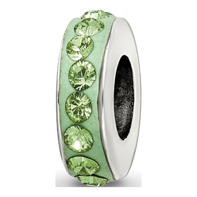 Sterling Silver Crystal August Bead