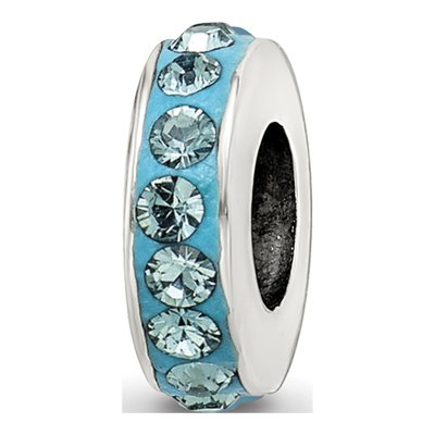 Sterling Silver Crystal December Bead
